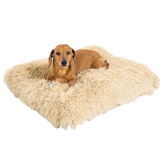 Best Friends by Sheri 4-in-1 Orthopedic Nap Mat - Shag Dog Mat (Taupe, Small 22"x28") 🐾💤